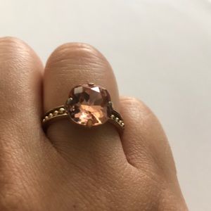 Rose gold rhinestone ring